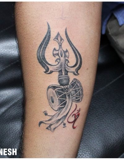 Trishu Ganesha Tattoo,Gods Feather,Tattoo,Body Sticker, Temporary Tattoo,